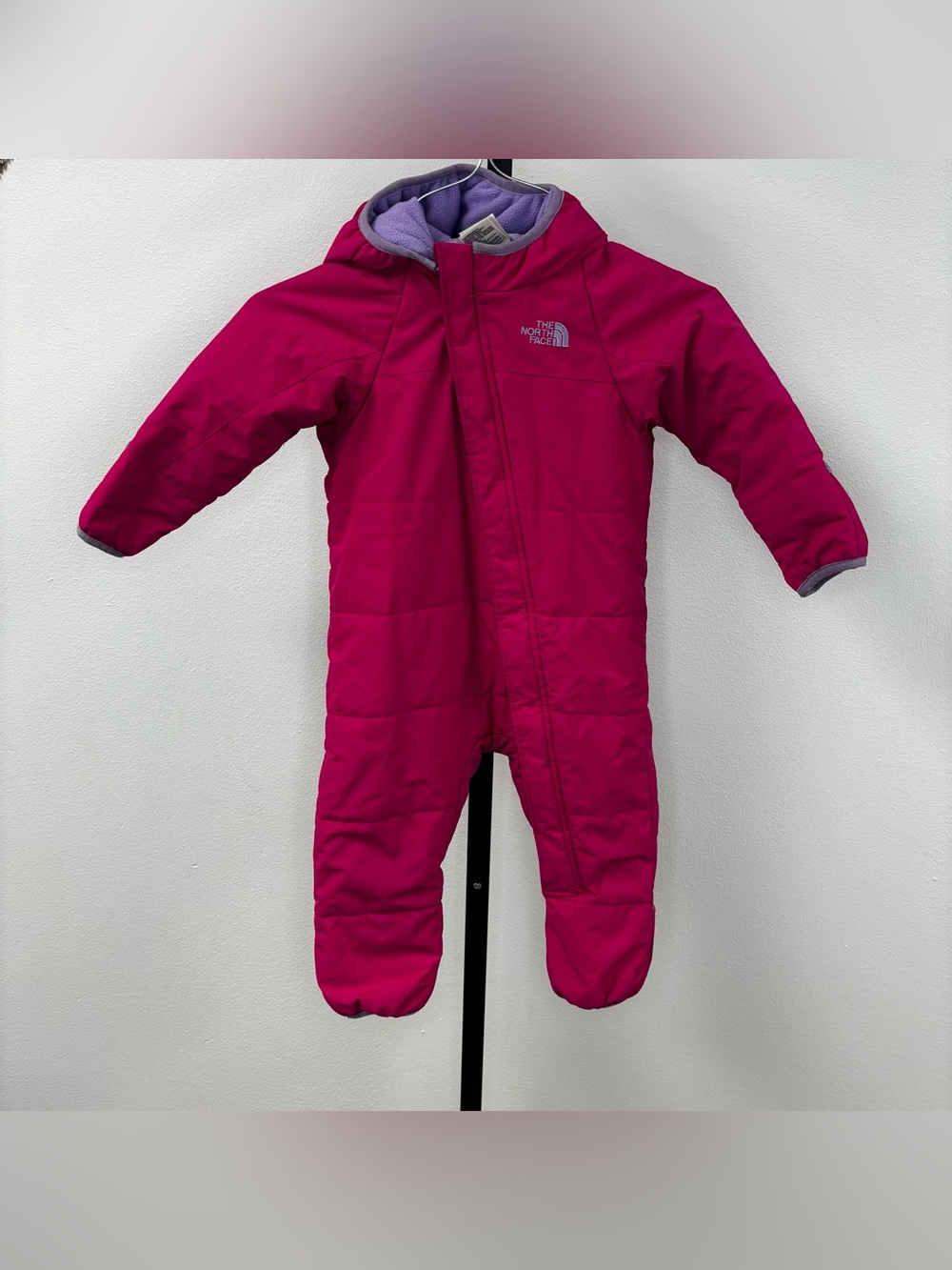 The North Face Infant Pink Insulated One-Piece Snowsuit 12-18 Months